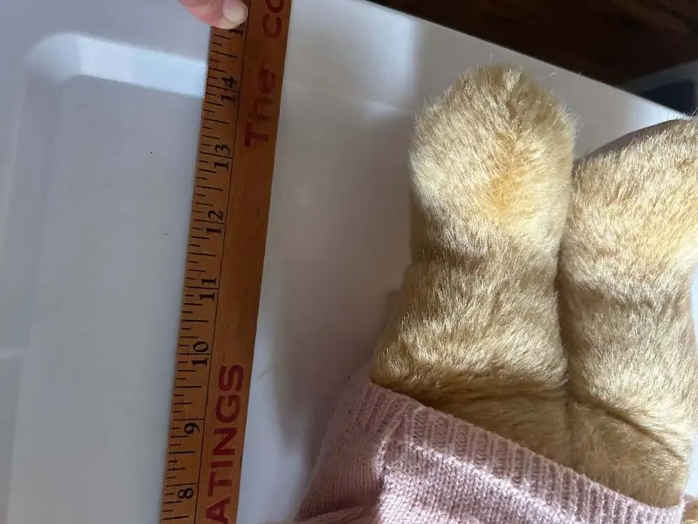 Ralph Lauren The Romance Plush Teddy Bear Stuffed Animal Pink Knit Logo Sweater